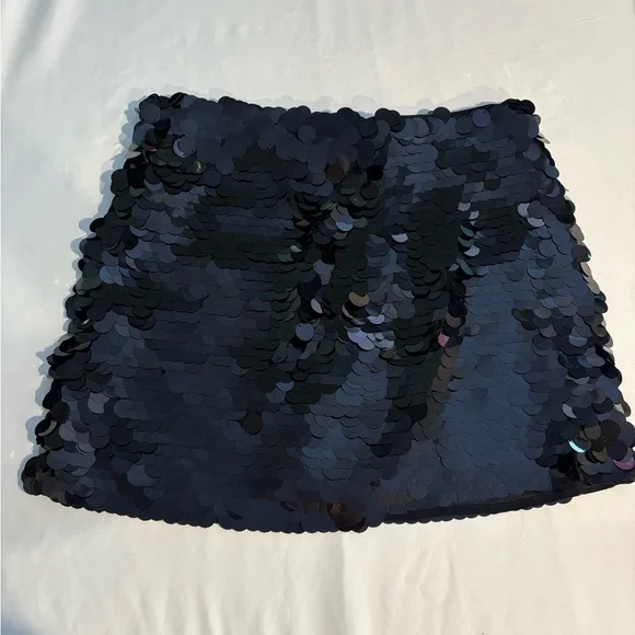 Sold J Crew Collection circle-sequin mini skirt Womens Size 4 black  msrp-$248 - Picture 4 of 9